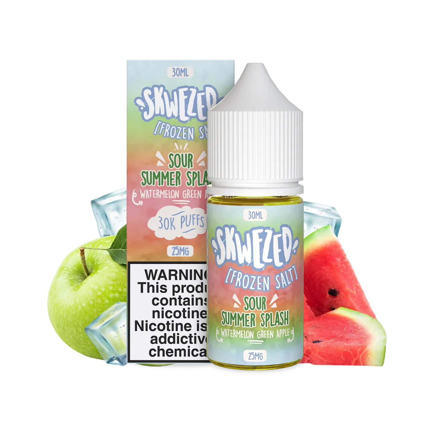 WATERMELON GREEN APPLE FROZEN SALT 30ml | Sales | SKWEZED