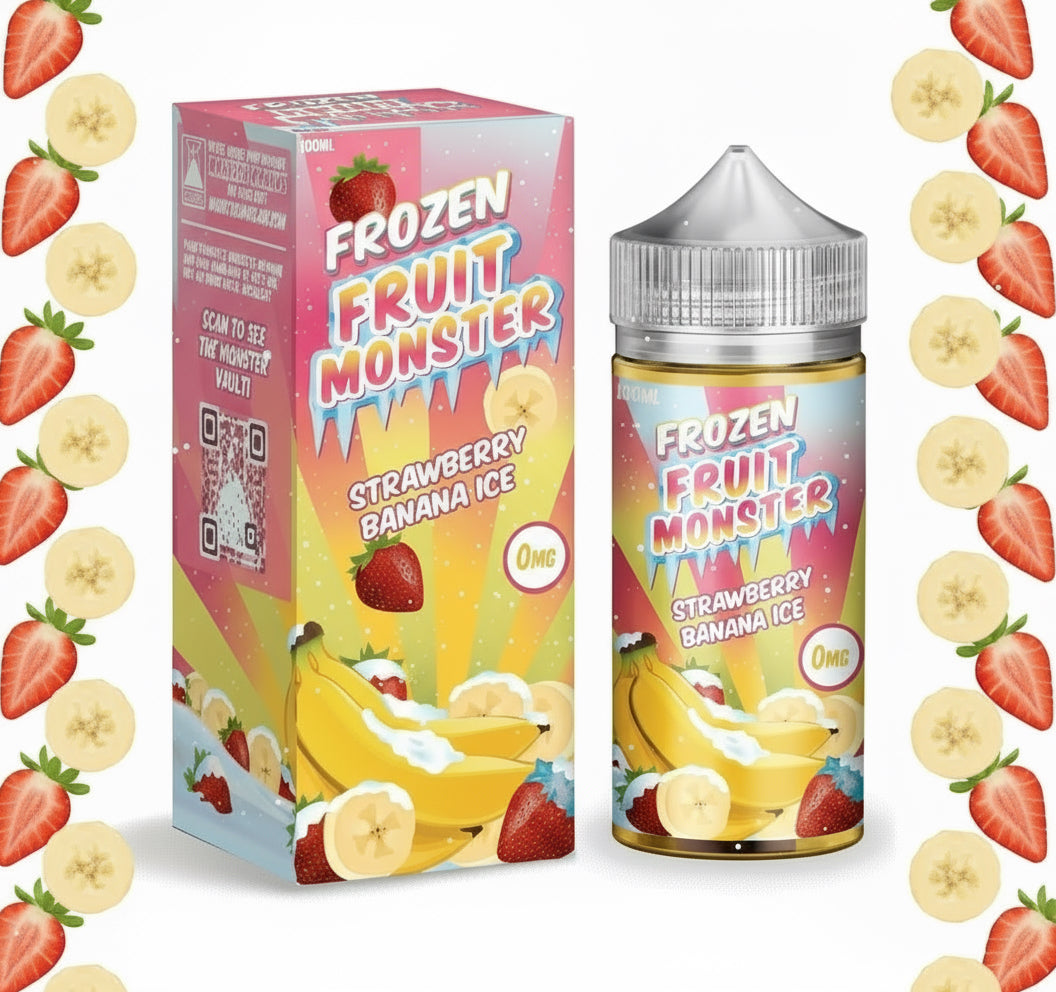 Strawberry Banana Ice 100ml | Base Libre | Frozen Fruit Monster
