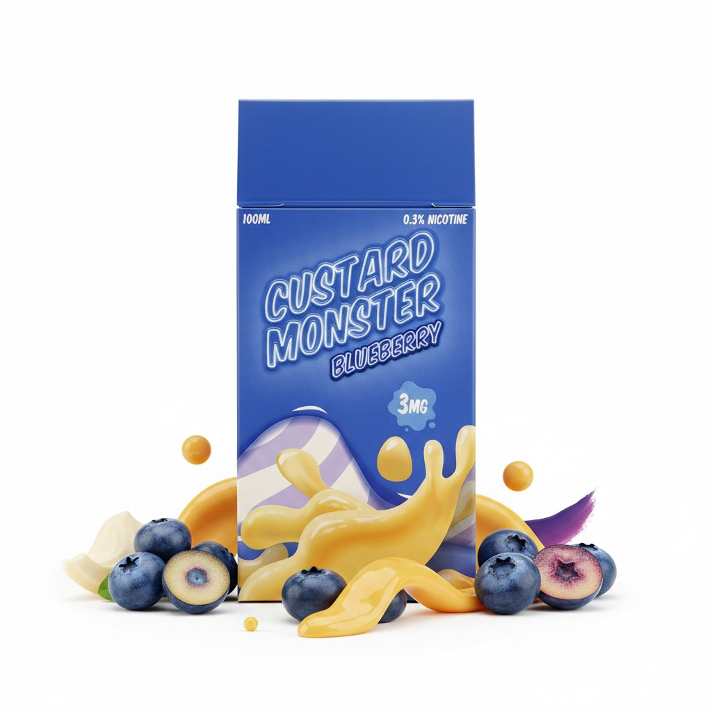 Blueberry Custard 100 ml | Base Libre | Custard Monster